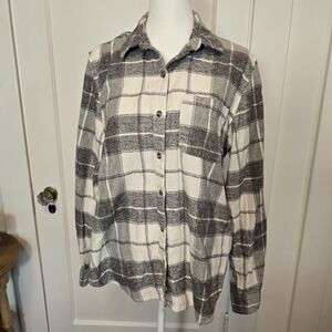 Universal Thread Gray And White Flannel Size S
